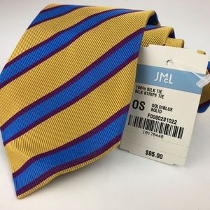 J. McLaughlin All Silk Men's Designer Blue/Gold St